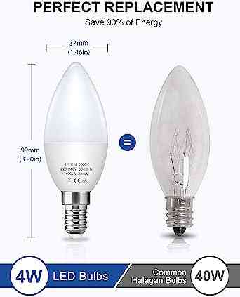 LED лампа-свеча Fulighture E14 C11 4 Вт 400 лм 6000K, аналог 40 Вт, холодный белый свет, 1 шт Киев