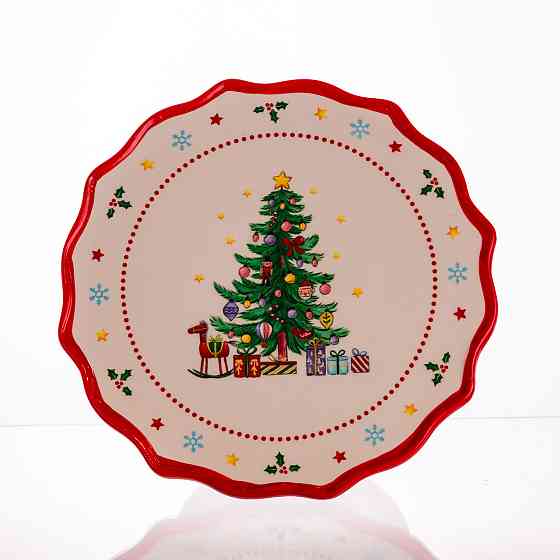 Тортівниця порцелянова на ніжці New Year Ø21 (см) CR-1-6 Коломыя