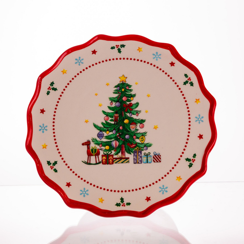 Тортівниця порцелянова на ніжці New Year Ø21 (см) CR-1-6 Коломыя - изображение 5