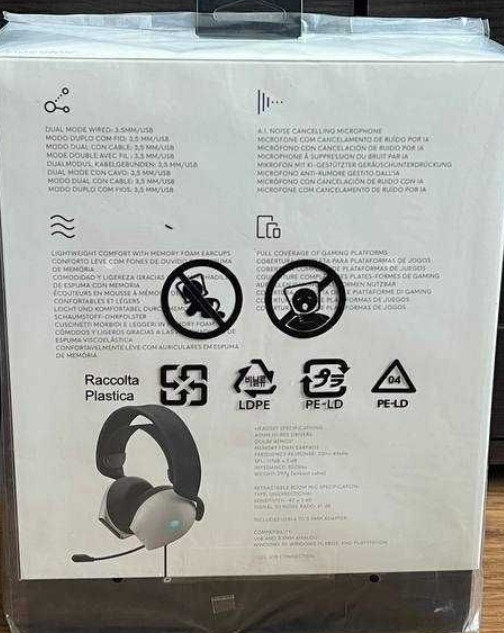 Навушники з мікрофоном Alienware AW520H Lunar Light Киев - изображение 2