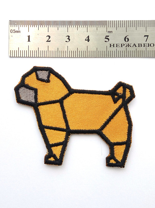 Нашивка патч Мопс (оригами) Запорожье - изображение 2