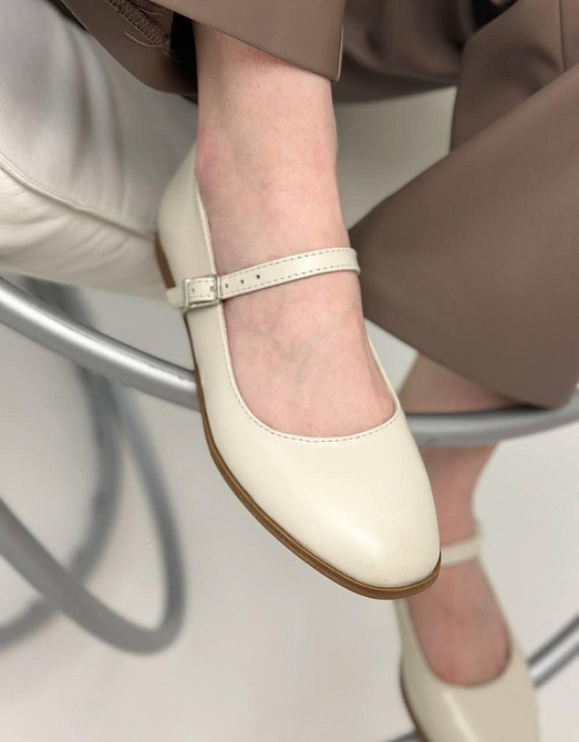 Olli Балетки жіночі OLLI T-5-0556 молочні (весна-осінь, шкіра натуральна) (5433) 36 Коломыя - изображение 1