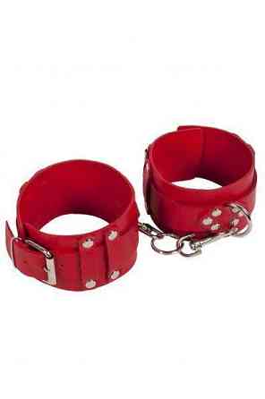 Оковы Leather Dominant Leg Cuffs, Red Sex Aura Київ