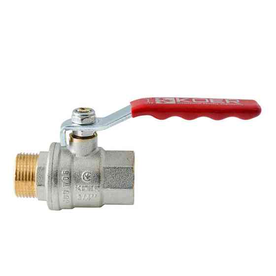 Кран кульовий ГШВ Koer Extreme KE.215-20 - 3/4" FM ручка "важіль" червона (KR5751)   ( 25495 ) Харків