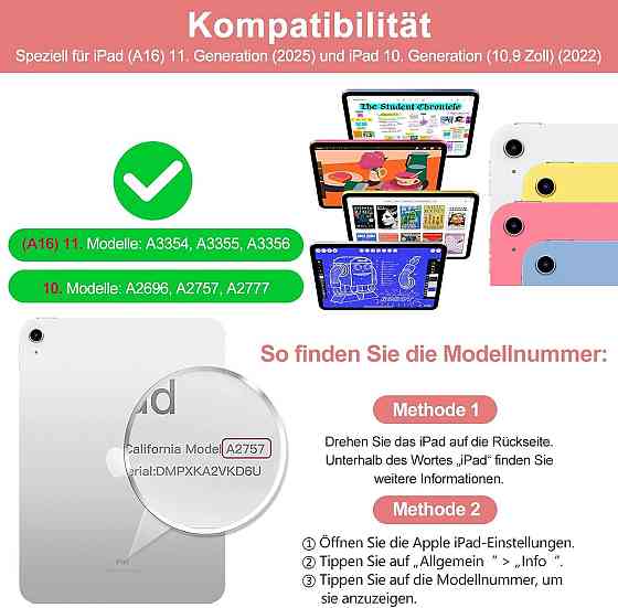 Чохол-клавіатура Bluetooth для iPad 10 (2022/11-го покоління) A16 2025 (10,9/11 дюймів) з тачпадом, обертанням на 360° та підсвітк Дніпро