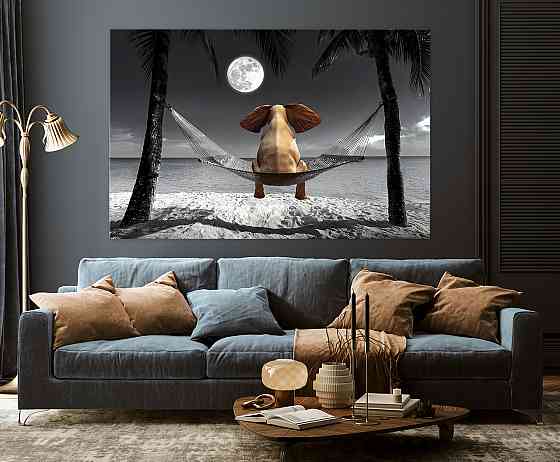 Картина холст в гостиную / спальню Слоник  на пляжі    MLP_4 70x140 см Киев