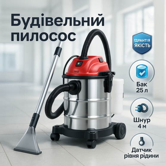 Промышленный пылесос Boxer BX-3233 для влажной и сухой уборки 2800Вт MW-67 Львов