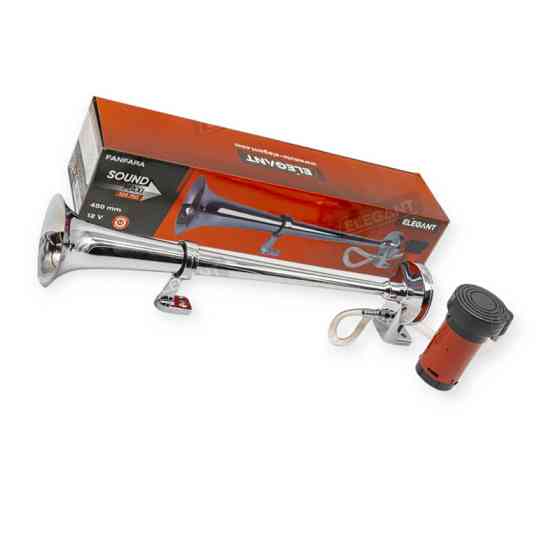 Сигнал воздушный 1-дудка 12V 450мм с компресором Мукачево