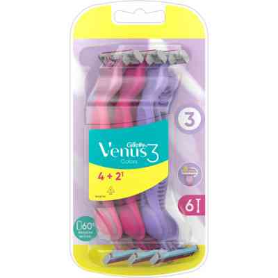 Бритва Gillette Venus 3 Colors 6 шт. (7702018426201) Винница