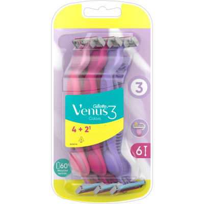 Бритва Gillette Venus 3 Colors 6 шт. (7702018426201) Вінниця - фото 2