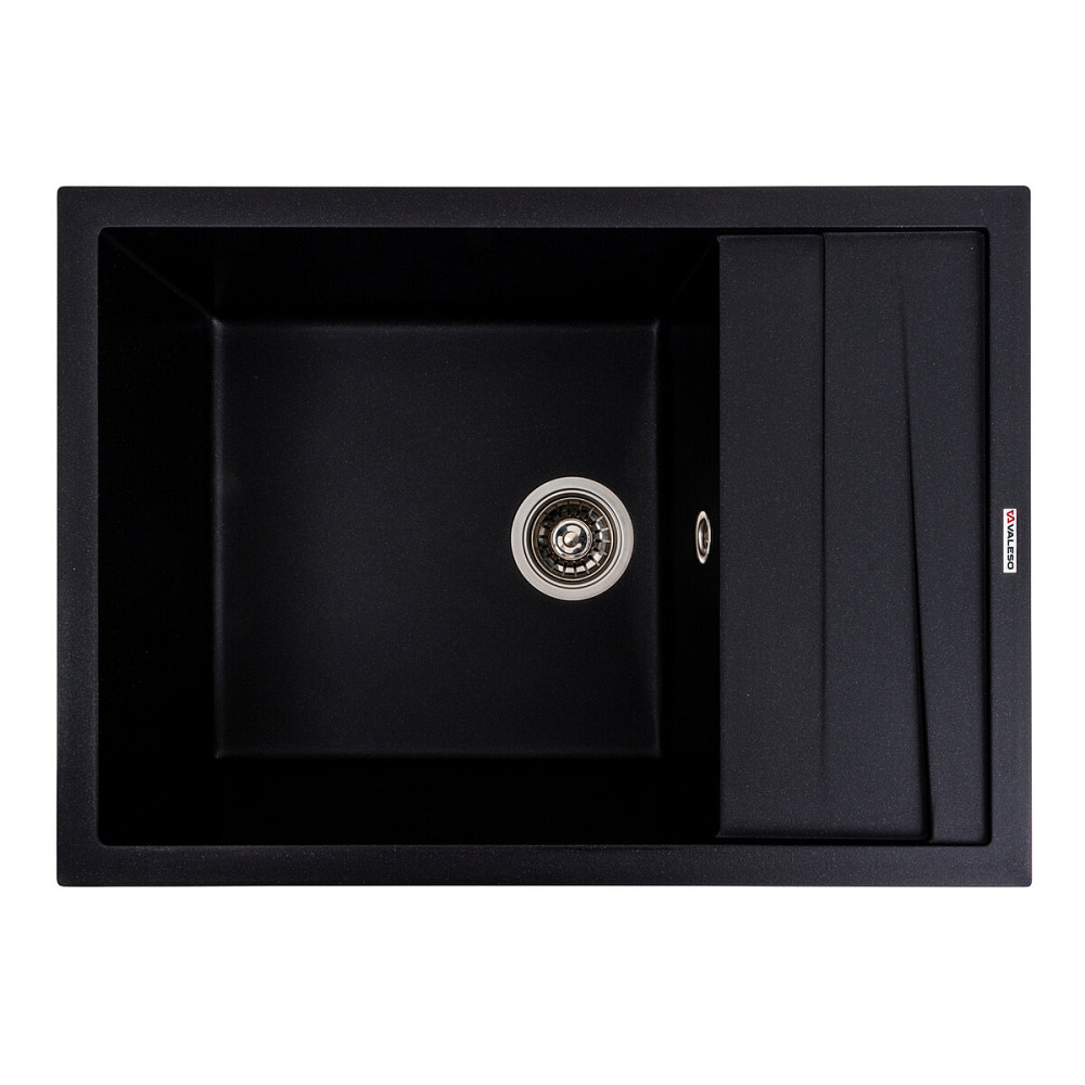 Кухонна мийка гранітна матова 7050 CASCADA VALESO чорний металік Коломыя - изображение 1