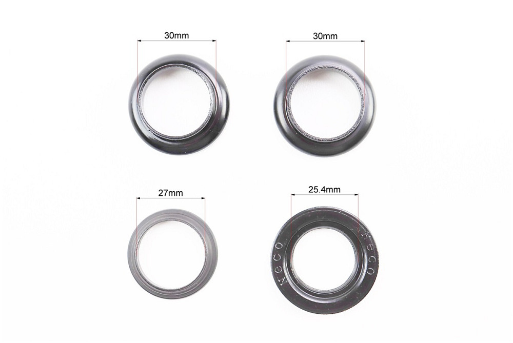 Кермова колонка 1" (30/25.4x30/27) різьбової вилки, чорні H800K Київ - фото 3