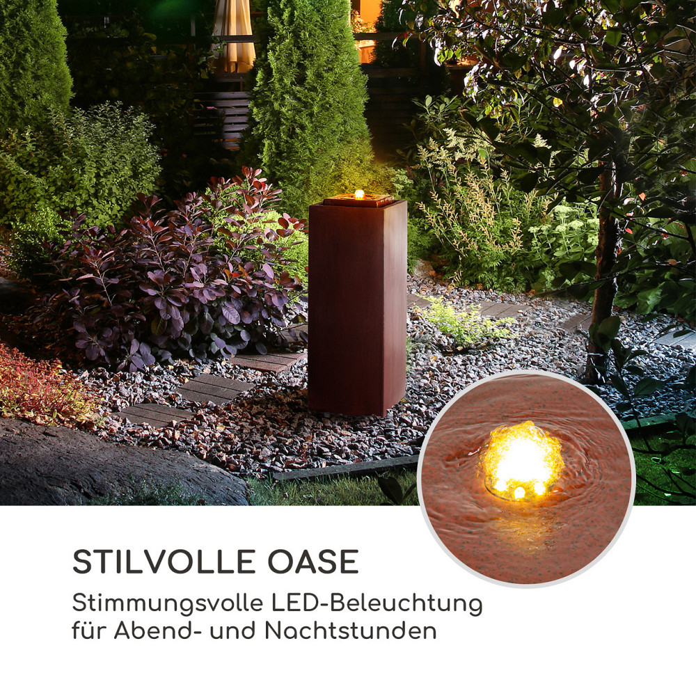 Садовий фонтан Мессіна LED 30 x 84 x 30 см Цемент Мідь (Німеччина, читати опис) Рівне - фото 5