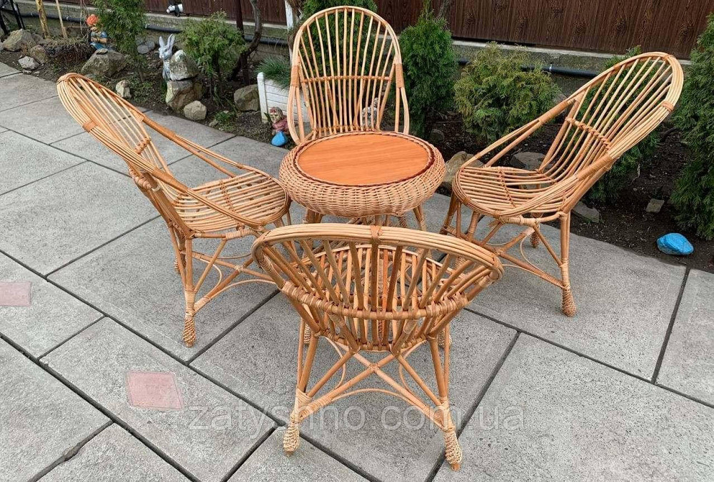 Меблі плетені для балкона з лози Київ - фото 6