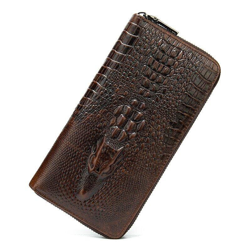 Мужской клатч с силуэтом каймана 20235 Vintage Коричневый Киев - изображение 3