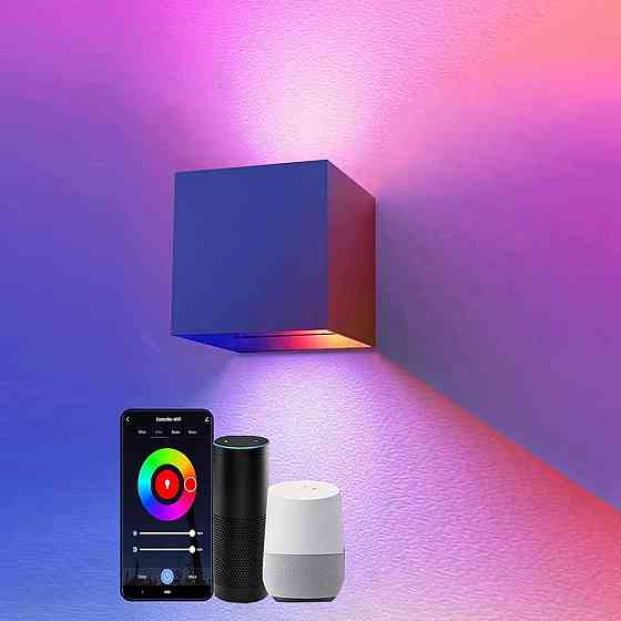 Настінний світильник світлодіодний смарт SNADER 6W LED RGB WiFi квадратний для дому та вулиці, управ Київ