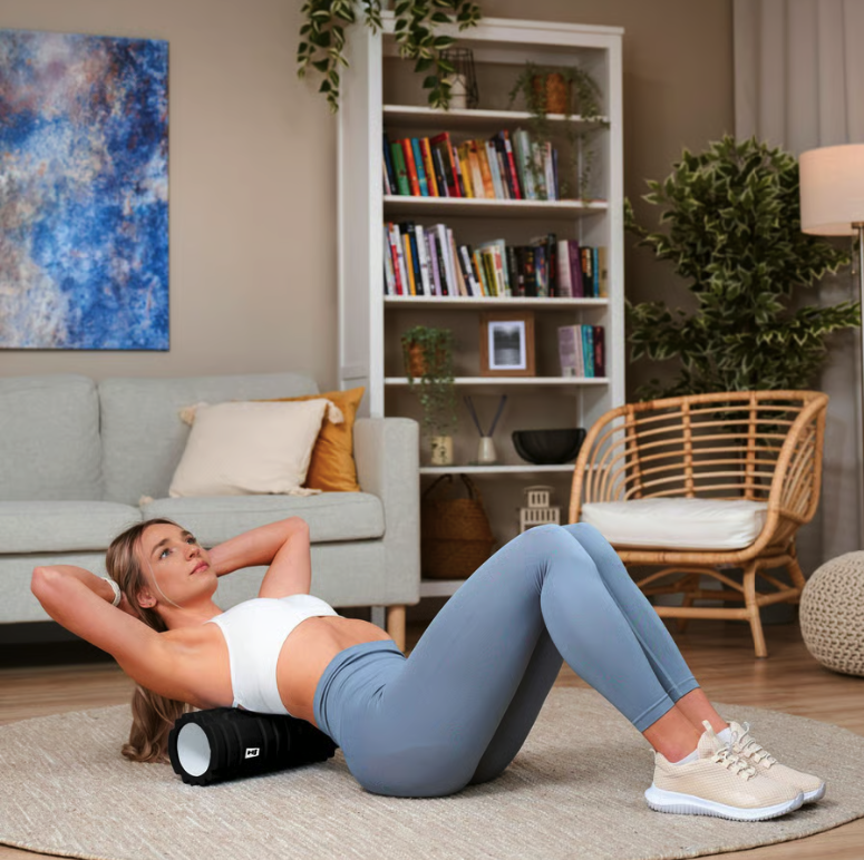 Роллер масажер (валик, ролик) Hop-Sport EVA 33см HS-A033YG чорний Київ - фото 3