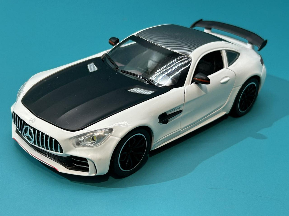 Машина Автосвит Mercedes SL-class инерционная открываются двери капот багажник 20см Черно-белая (AP-1840) Чернигов - изображение 1