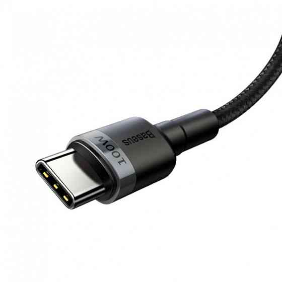 Кабель Baseus Cafule PD 2.0 100W Type-C to Type-C 20V 5 A CATKLF-ALG1 (Чорний, 1м) Николаев