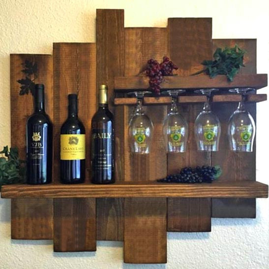 Настінна винна полиця "Ругаса" терракот Миколаїв - фото 1