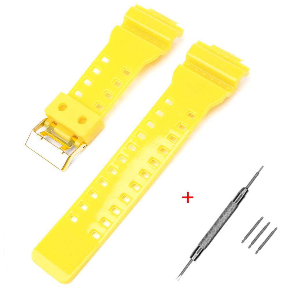 Ремінець для Casio G-Shock GA-100/110/120 Yellow-Glossy GD SBR Київ - фото 1