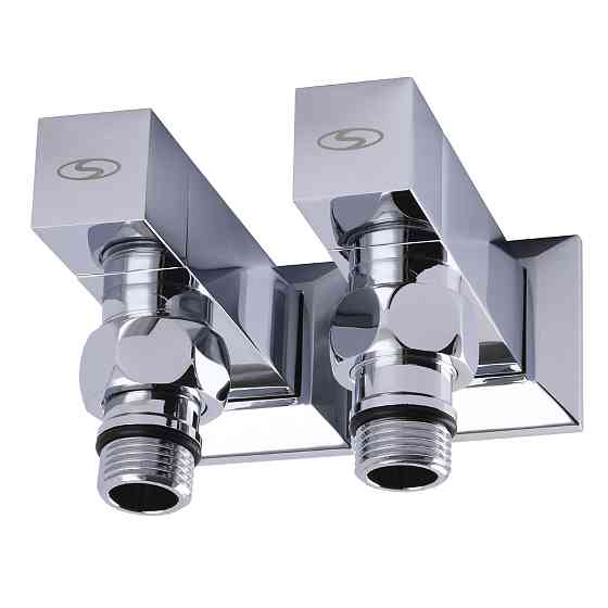 Набір Кран напівобертовий кутовий з американкою SOLOMON LUX 1/2″ CUBE CHROM 8888 (1уп.) Луцк