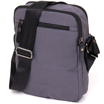 Сумка Vintage Текстильна чоловіча на два відділення Графітова (20659) Вінниця - фото 8