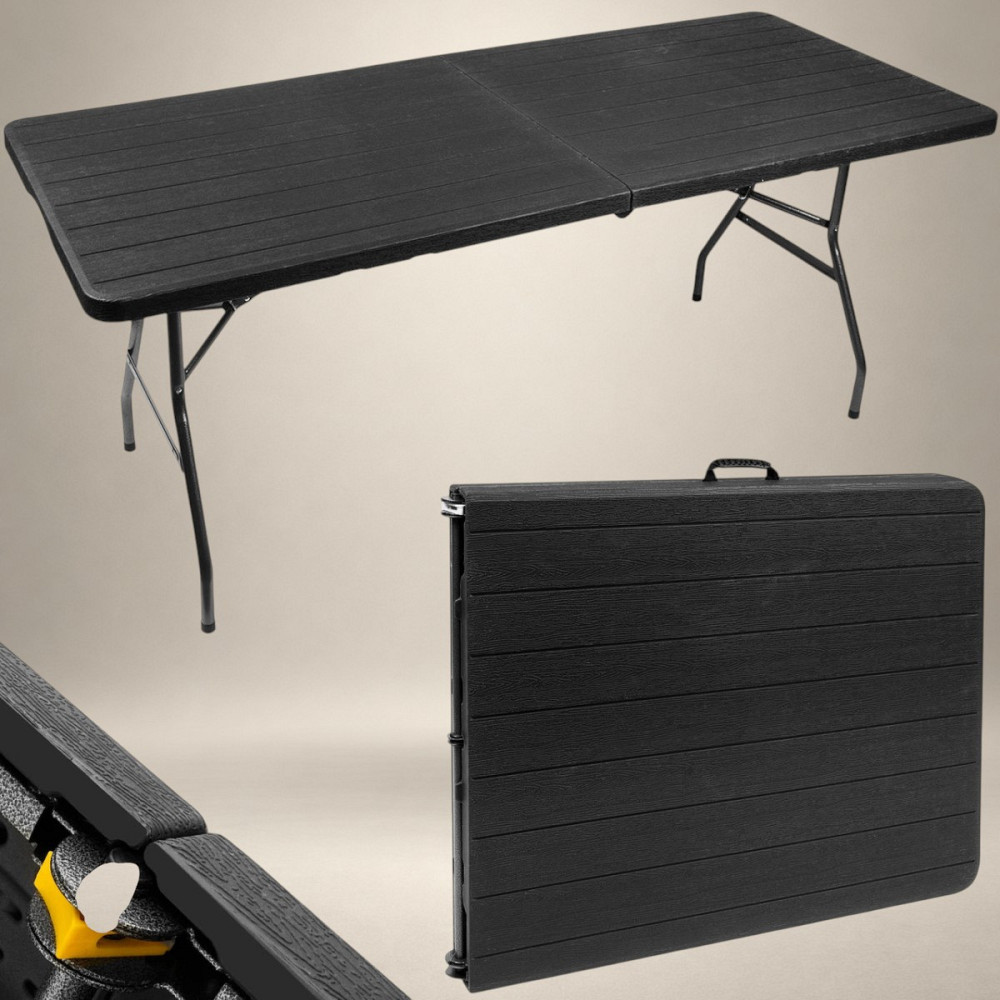 Складной стол Gardlov LONG TOP 180×74×74 см, черный (складывается в чемодан) Киев - изображение 16