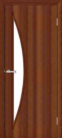 Міжкімнатні двері Оміс Парус ЗС Горіх Екошпон 800х2000 мм Київ