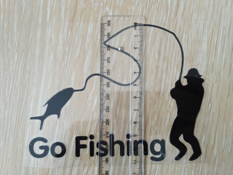 Наклейка На рибалку Чорна Тюнінг авто Київ - фото 3