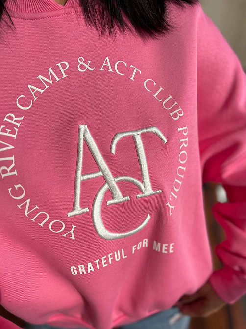 Свитшот женский OLIVIA 2479 широкий оверсайз утепленный вышивка рисунок one size, розовый, one size Киев - изображение 2