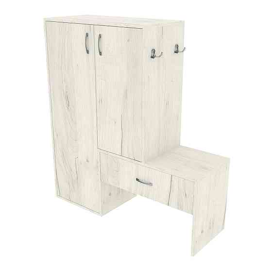 Тумба для обуви №6, Дуб Крафт Білий, 1100/360/1200 Львов