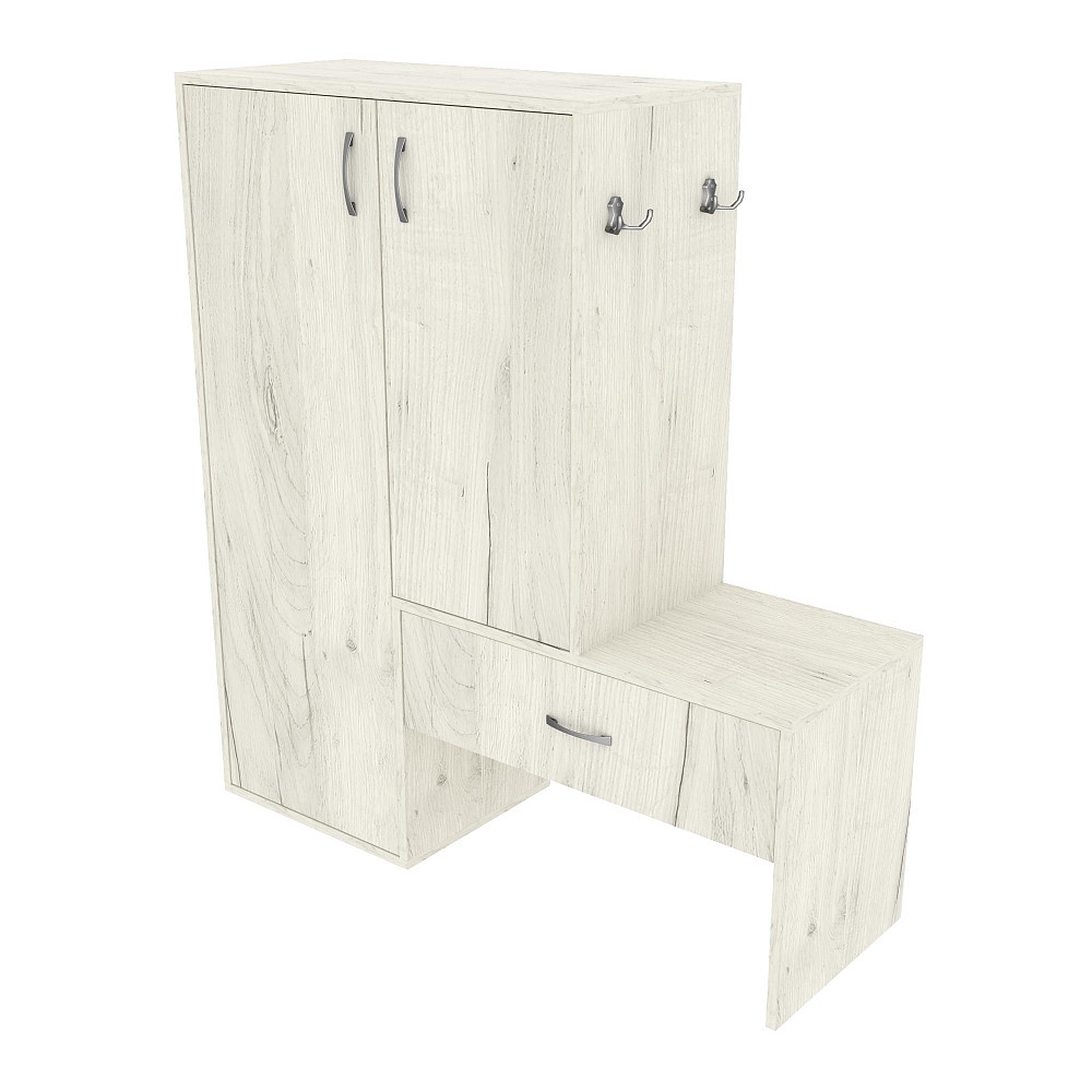 Тумба для обуви №6, Дуб Крафт Білий, 1100/360/1200 Львов - изображение 1