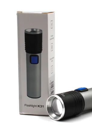 Фонарик ручной BL-K31 USB CHARGE аккумулятор 18650 , 3 режима работы, ZOOM, ДО 500м 6811 Киев