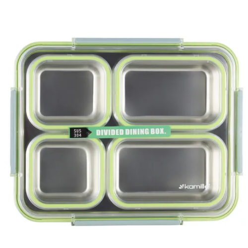 Ланч-бокс 31*25*6см (корпус пластик/внутр.ємність нерж.сталь) мікс KAMILLE Житомир