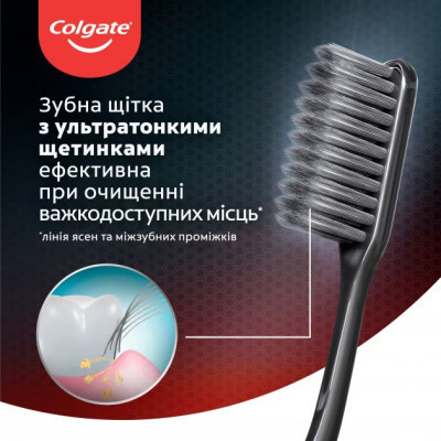 Зубная щетка Colgate Шелковые нити с древесным углем Зеленая (2170000000015) Винница - изображение 4