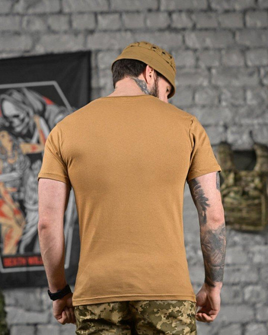 Хлопковая милитари футболка зсу кайот ДЛ6349 Одесса - изображение 7