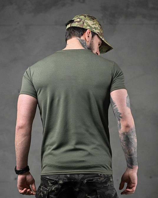 Футболка потовідвідна Bayraktar ЗСУ солдат олива ВТ0983 Одесса - изображение 3