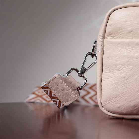 Фактурна сумка жіноча з натуральної шкіри Vintage 22660 Біла Київ