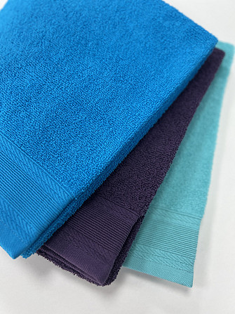 Рушник махровий Ideal Textile з бордюром однотонний щільність 360 г/м2 70х130 см (56860715) морський Чернівці - фото 5