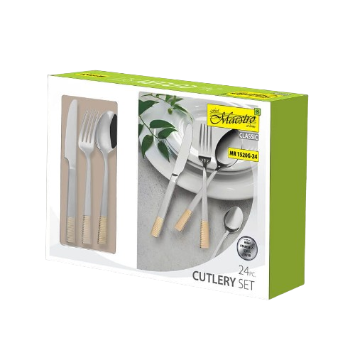 Набір столових приборів 24 предмети золото MR-1520G-24 Maestro Житомир