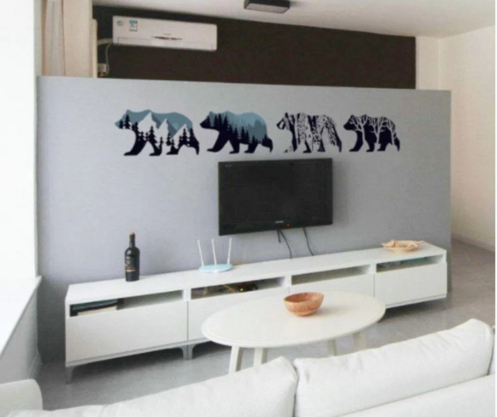 Декоративна наклейка на стіні ведмеді Київ - фото 10