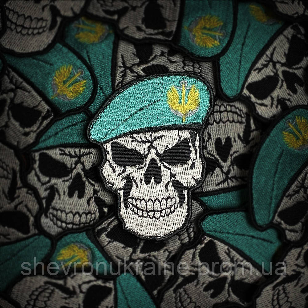 Шеврон Череп морская пехота (Форма контурная. На липучке) Размер 8x6см Киев - изображение 1