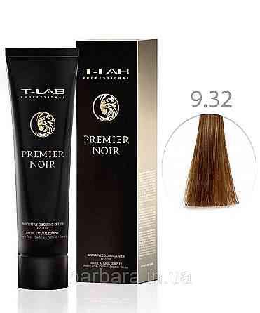 Крем-краска для волос T-LAB Professional Premier Noir Colouring Cream 9.32 Очень светлый блондин золотисто-перламутровый Киев