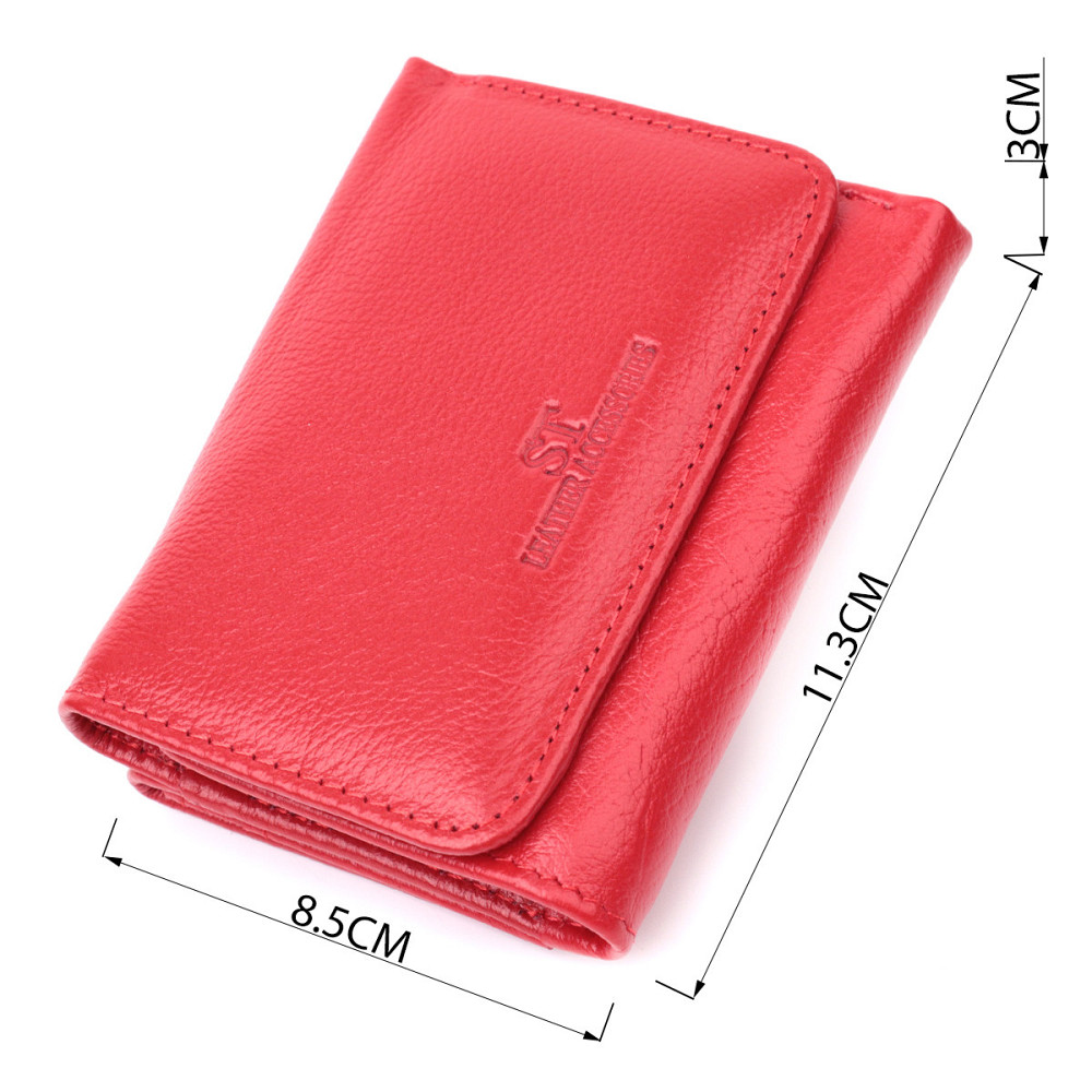 Кожаный яркий кошелек для женщин ST Leather 22505 Красный Киев - изображение 3