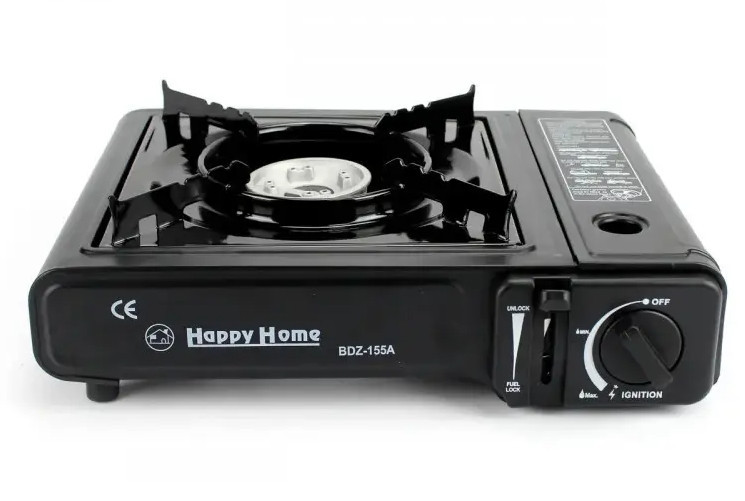 Портативна газова плита Happy Home BDZ-155A однокомфоркова Київ - фото 8