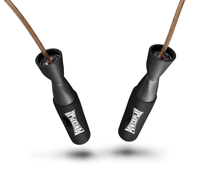 Скакалка шкіряна PowerPlay 4214 Leather Jump Rope Чорна 2.75 см. Каменское - изображение 2