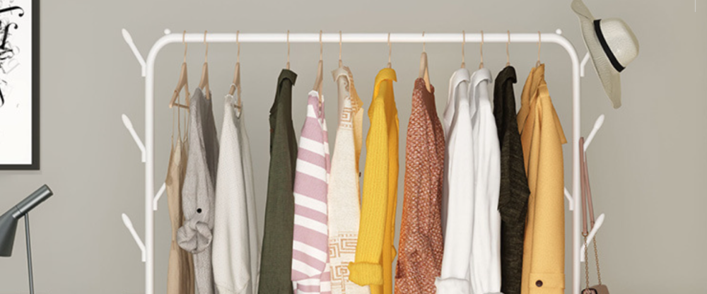 Мобильная вешалка для одежды с полкой на колесиках 145х80х42 см, складная вешалка для минмалстических комнат Каменец-Подольский - изображение 4