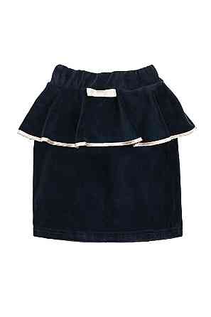 Юбка детская, темно-синяя вельветовая с баской топ Крохатушка одяг Киев