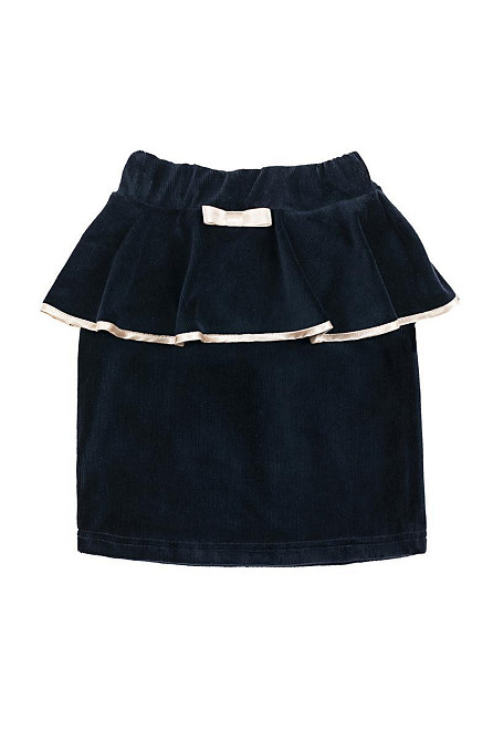 Спідниця дитяча, темно-синій вельветовий з баскою топ Крохатушка одяг Київ - фото 2